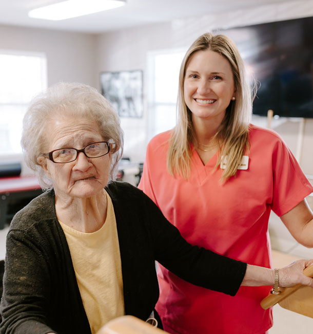 Patient and Therapist at The Green House Cottages of Wentworth